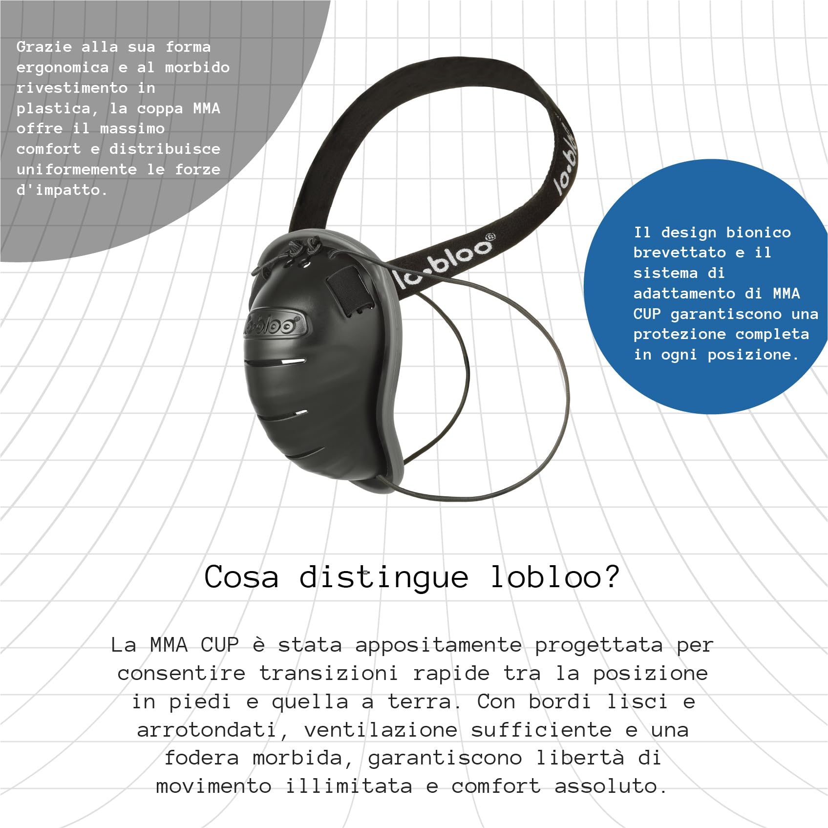 lobloo Coppa MMA per Adulti brevettata per Arti Marziali, per mischiare Arti Marziali e combattimenti a Terra, Come MMA, BJJ e Krav Maga