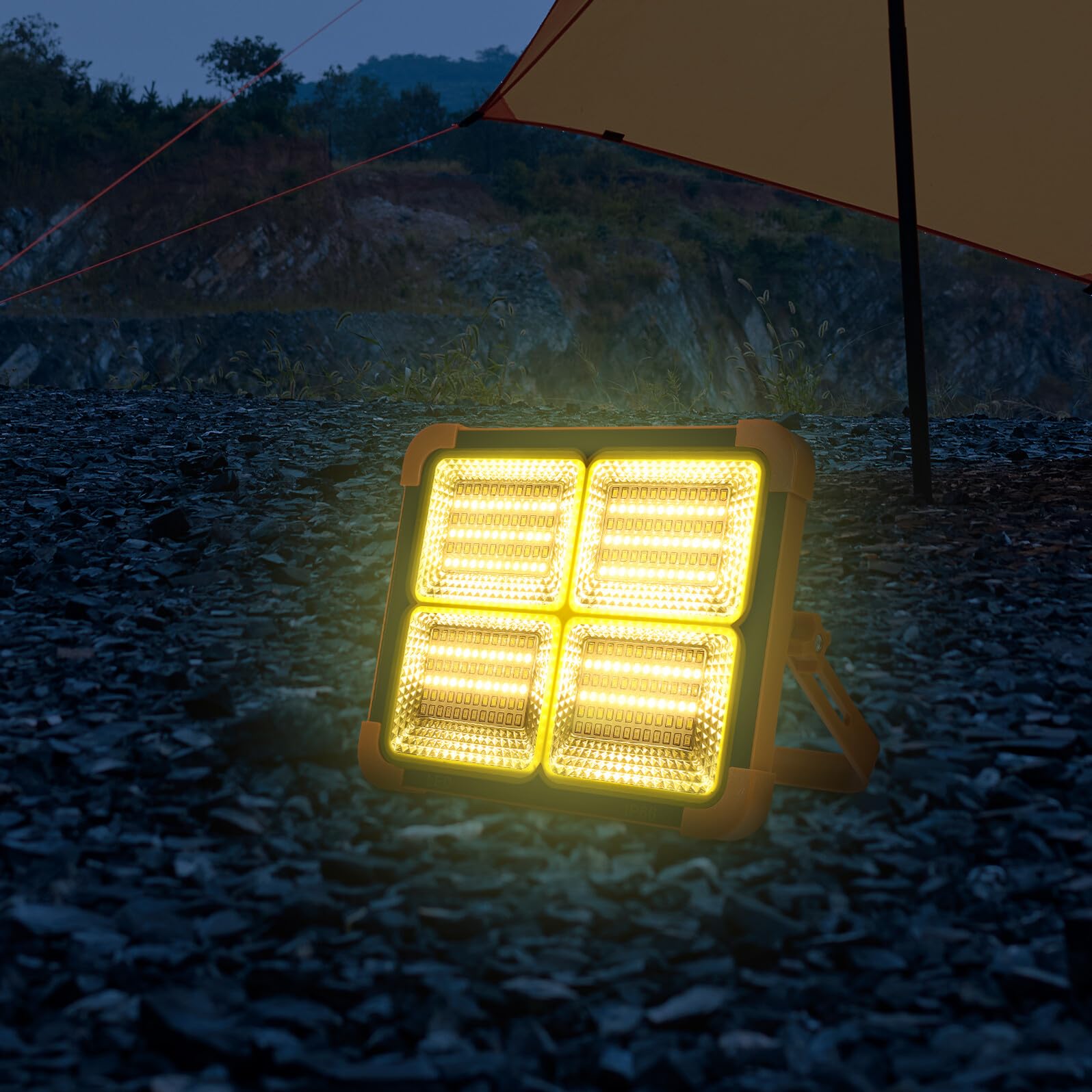 Wiederaufladbare LED Arbeitsleuchte 1 Satz Solarbetrieben für Outdoor