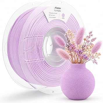 AMOLEN Matte PLA 3D Printer Filament 1.75mm Lilac Purple Smooth Finish 1KG