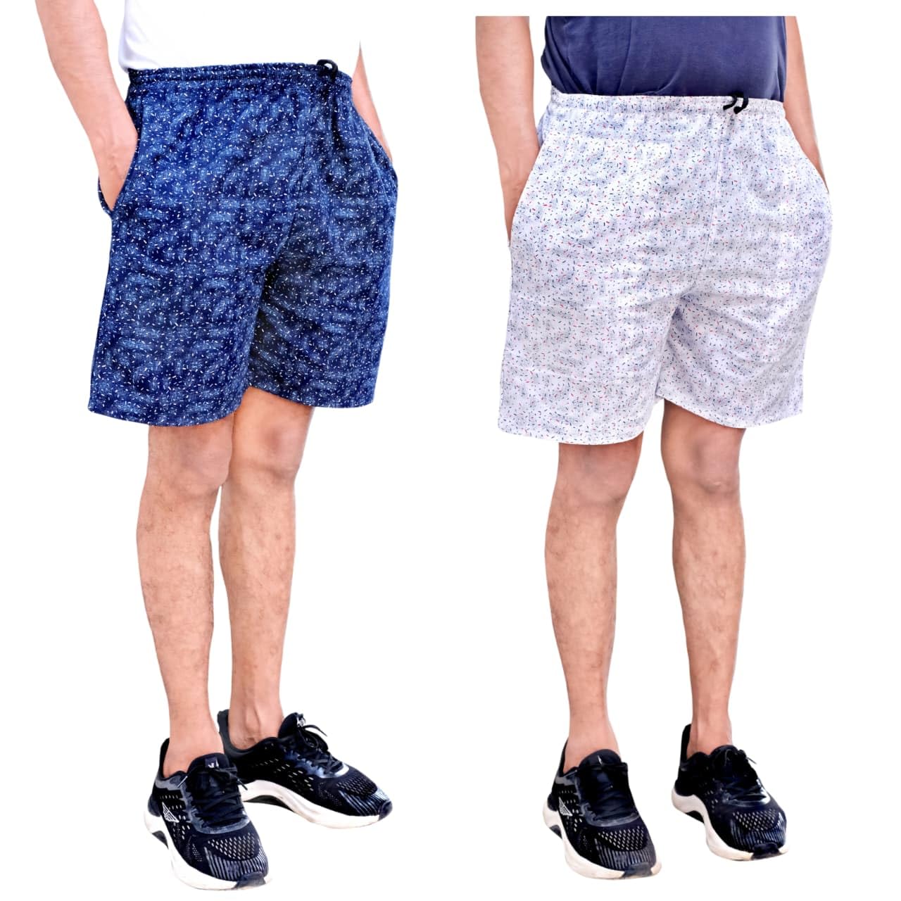 awala fashion Casual Athletic Shorts with Pockets, Speckled Pattern, Elastic Waistband-picture-30