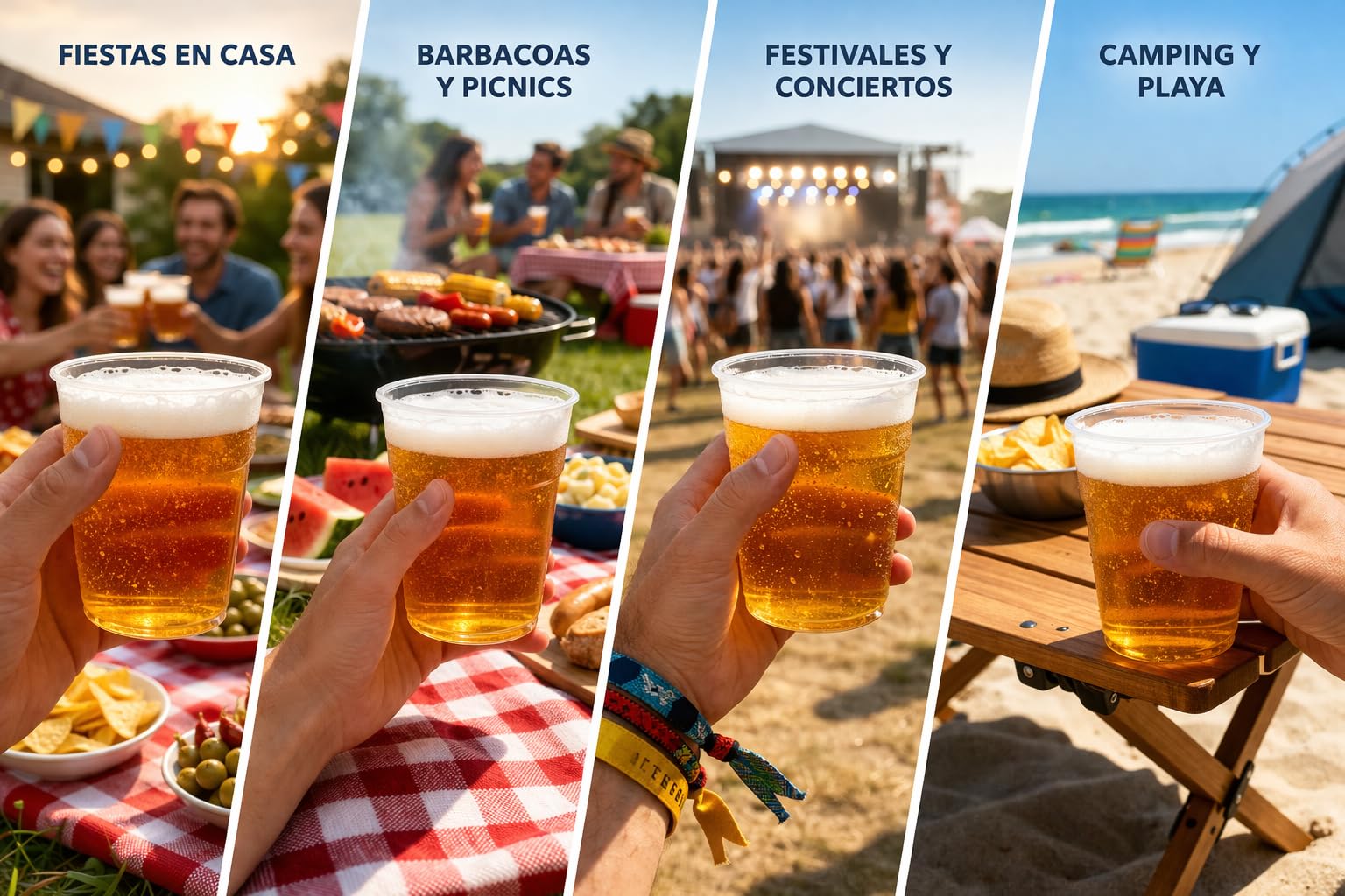 Vasos de Plástico Reutilizables Aptos Lavavajillas (Pack 1250)
