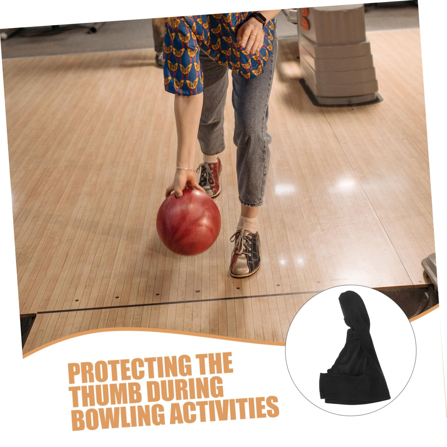 WHAMVOX Bowling Thumb Tape Bowling Finger Sleeves Thumb Glove Finger Guard Sleeve Lightweight