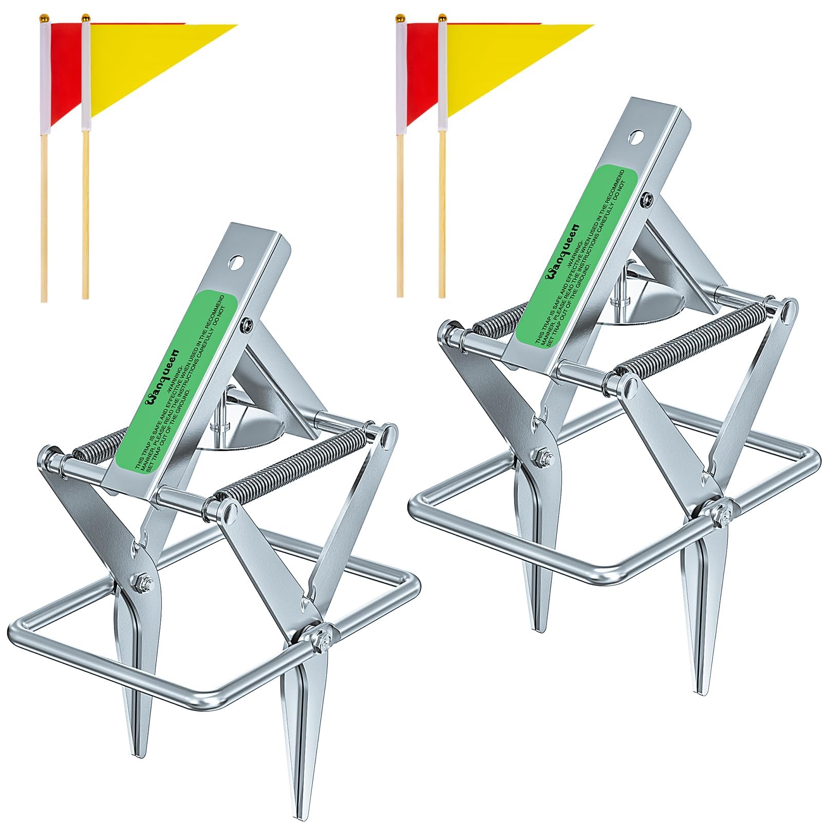 Photo 1 of 2 Pack Mole Traps that Kill Best, Vole Traps Outdoor Use Scissor for Lawns, Mole Trap Easy to Set Galvanized Steel Reusable Quick Capture Gopher