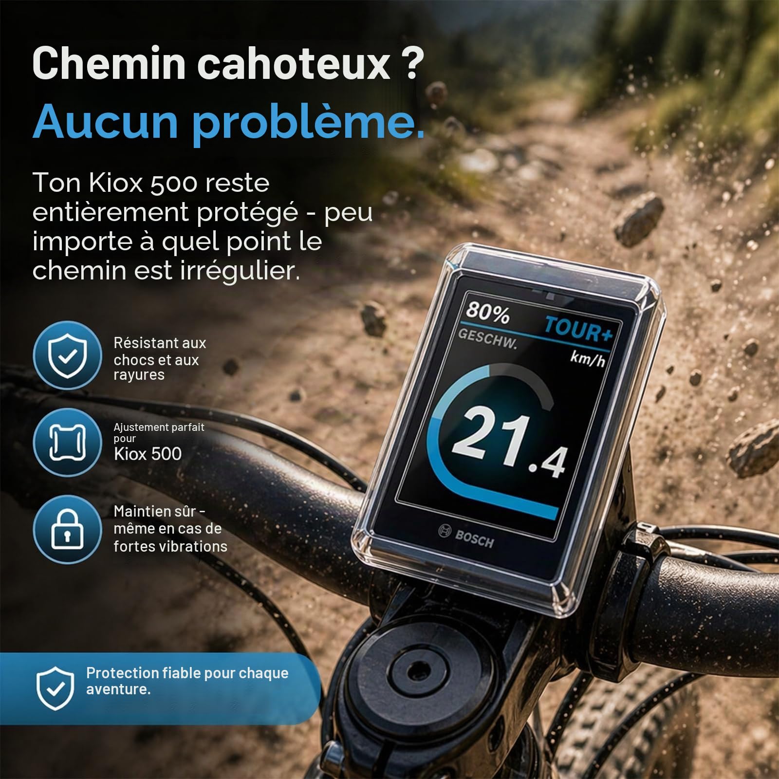 Besudo Ensemble de protection d'écran adapté à l'affichage Kiox 500 (BHU3700) - Étui de protection d'écran avec sac de protection en néoprène pour protéger le Kiox 500 des rayures et des chocs.