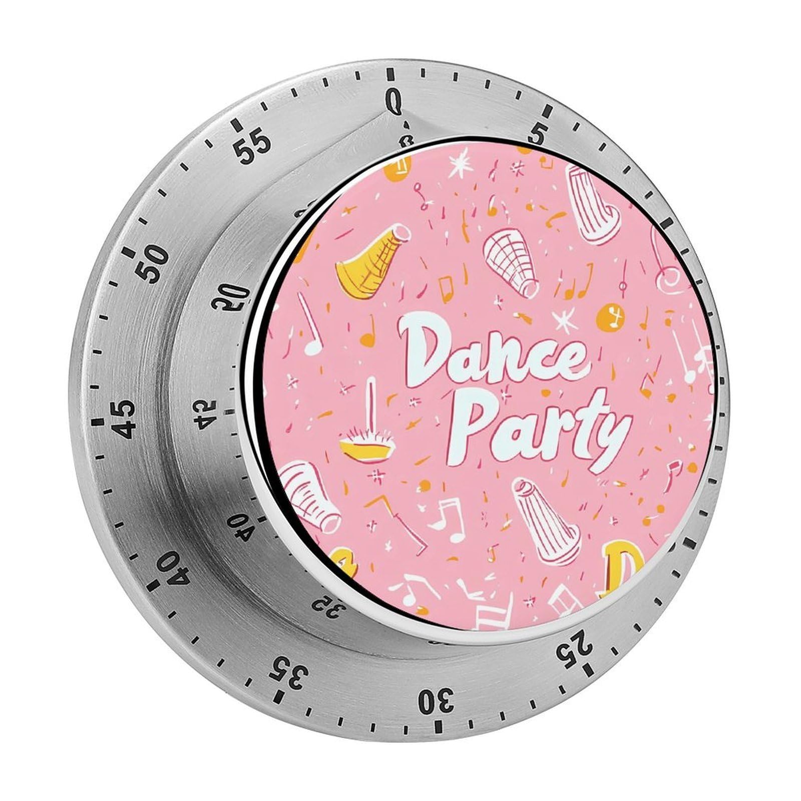 Dance Party Mechanical Timer with Alarm for Kitchen Cooking Productivity Stainless Steel Timers