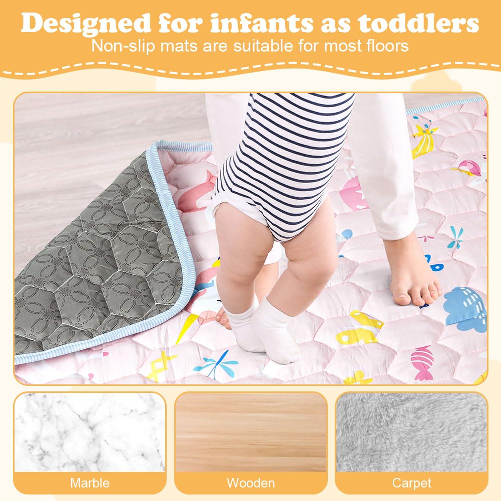 Aolso Baby Play Mat, Foldable Kids Playmat, Baby Play Mats for Floor 127x127cm Soft Waterproof Play Mat - Image 4