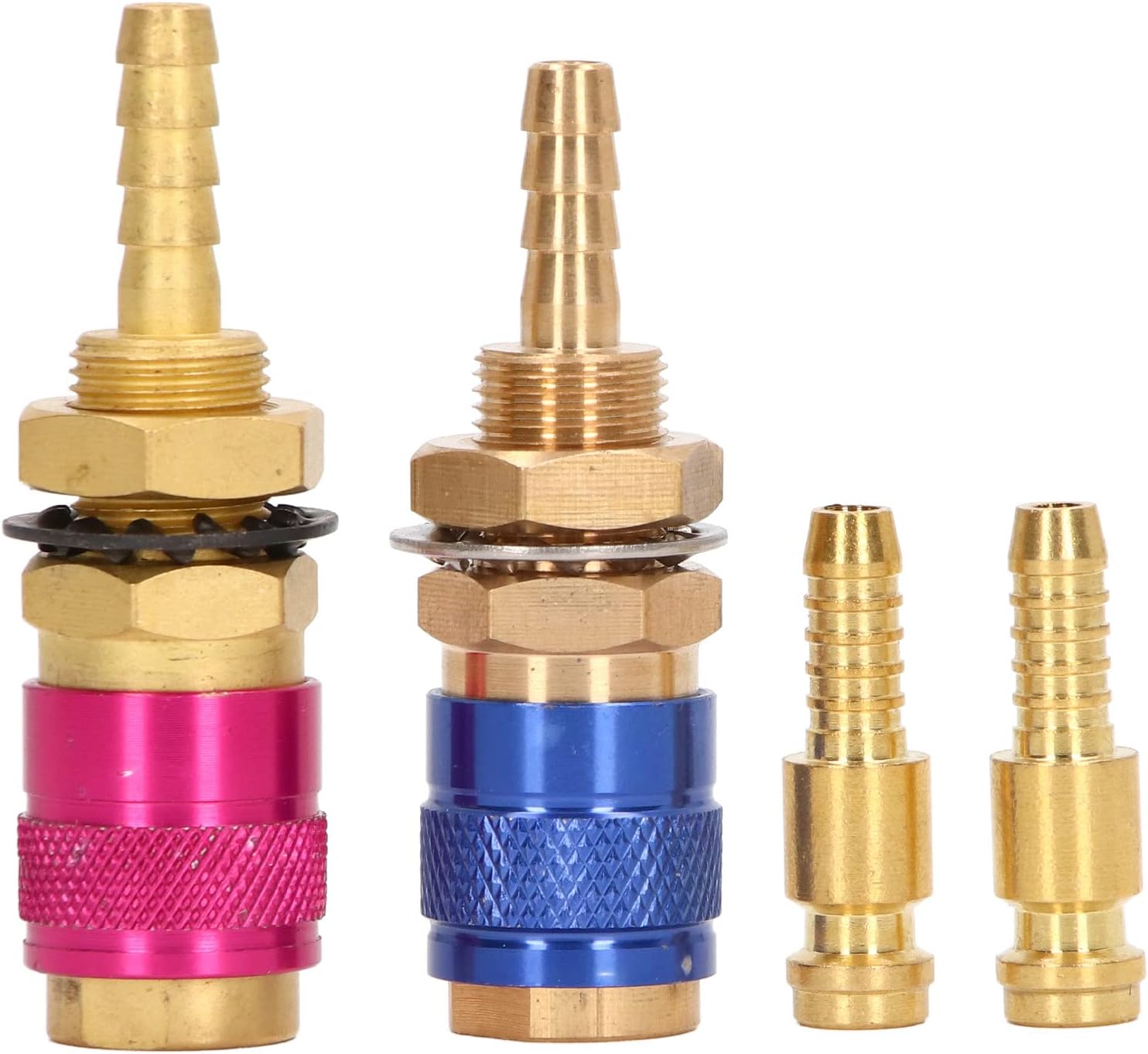 Water Cooled Gas Adapter Quick Connector Brass 6/8/10mm TIG Mount Welding Portable Efficient Torch with Plug for PTA DB MIG TIG WP 9 17 18 26 Welding (6MM)