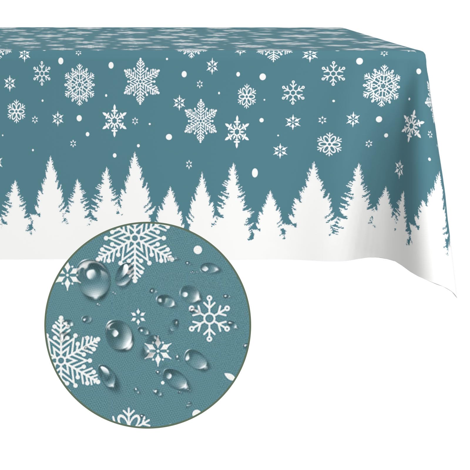 Ablecozy Christmas Plaid Waterproof Tablecloth - 60x120 Inch Rectangle Fabric For Parties & Dining - View #5