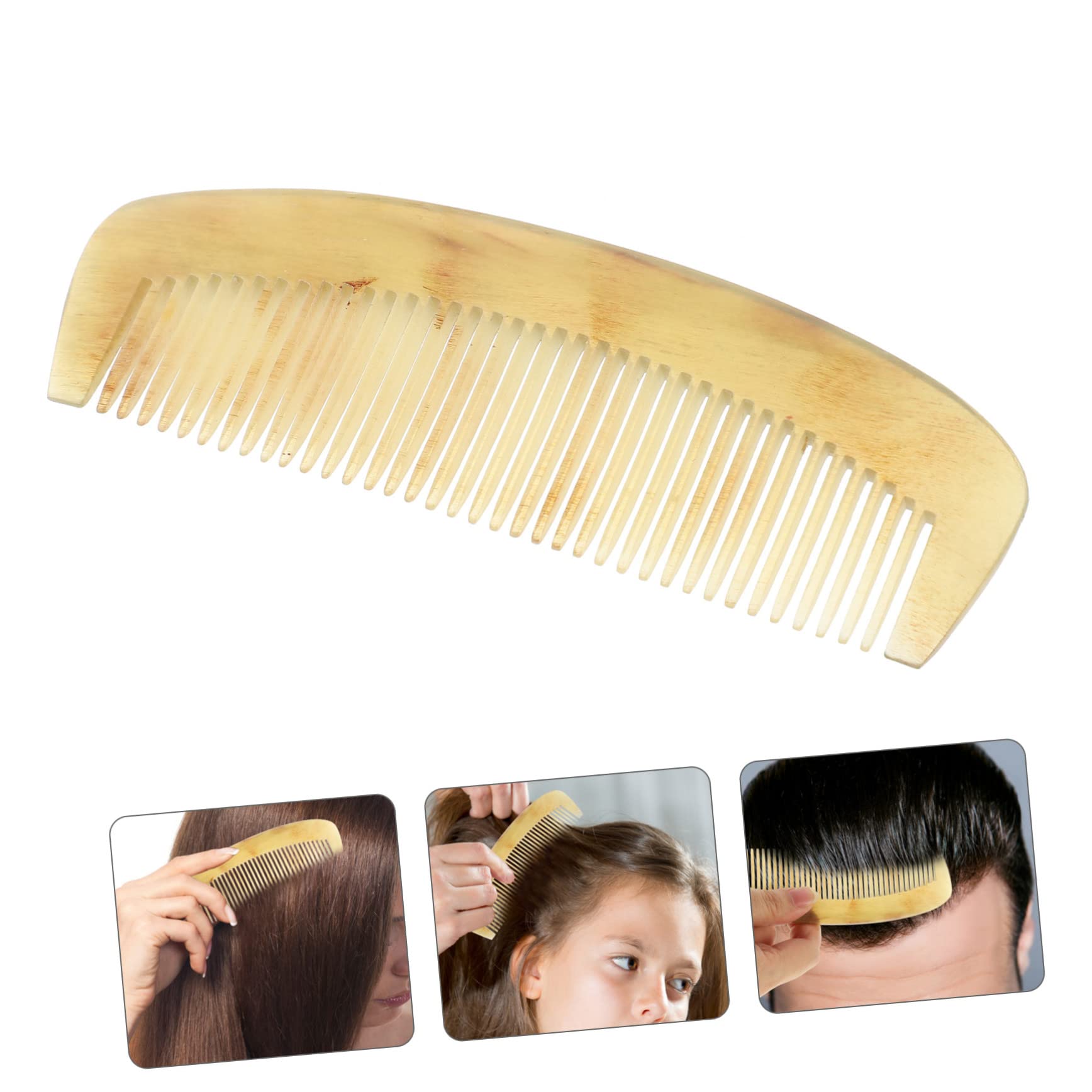 Comb Pettine di Corno Antistatico per Donna, Liscia Chioma
