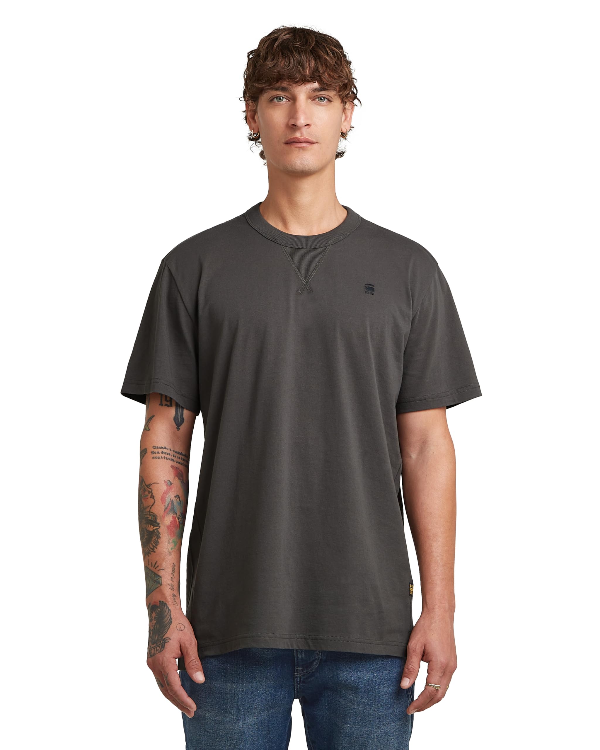 G-STAR Nifous T-Shirt, Grey (Asfalt D24449-336-995), XS