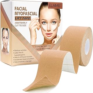 Fita de levantamento facial, Remendos Anti Linhas de Pele Tonificantes para Rosto e Pescoço, Suprimentos de lifting de pele unissex fáceis de usar para mulheres, meninas, mulheres, adultos, Aelevate