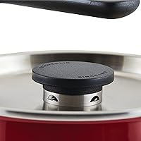 Vista 9 de KitchenAid Teakettles Enamel-on-Steel Stovetop Whistling Teakettle, Induction Ready, Stainless steel Lid, 2 Quart - Empire Red