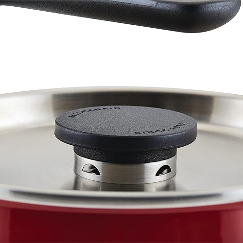 Miniatura 9 de KitchenAid Teakettles Enamel-on-Steel Stovetop Whistling Teakettle, Induction Ready, Stainless steel Lid, 2 Quart - Empire Red