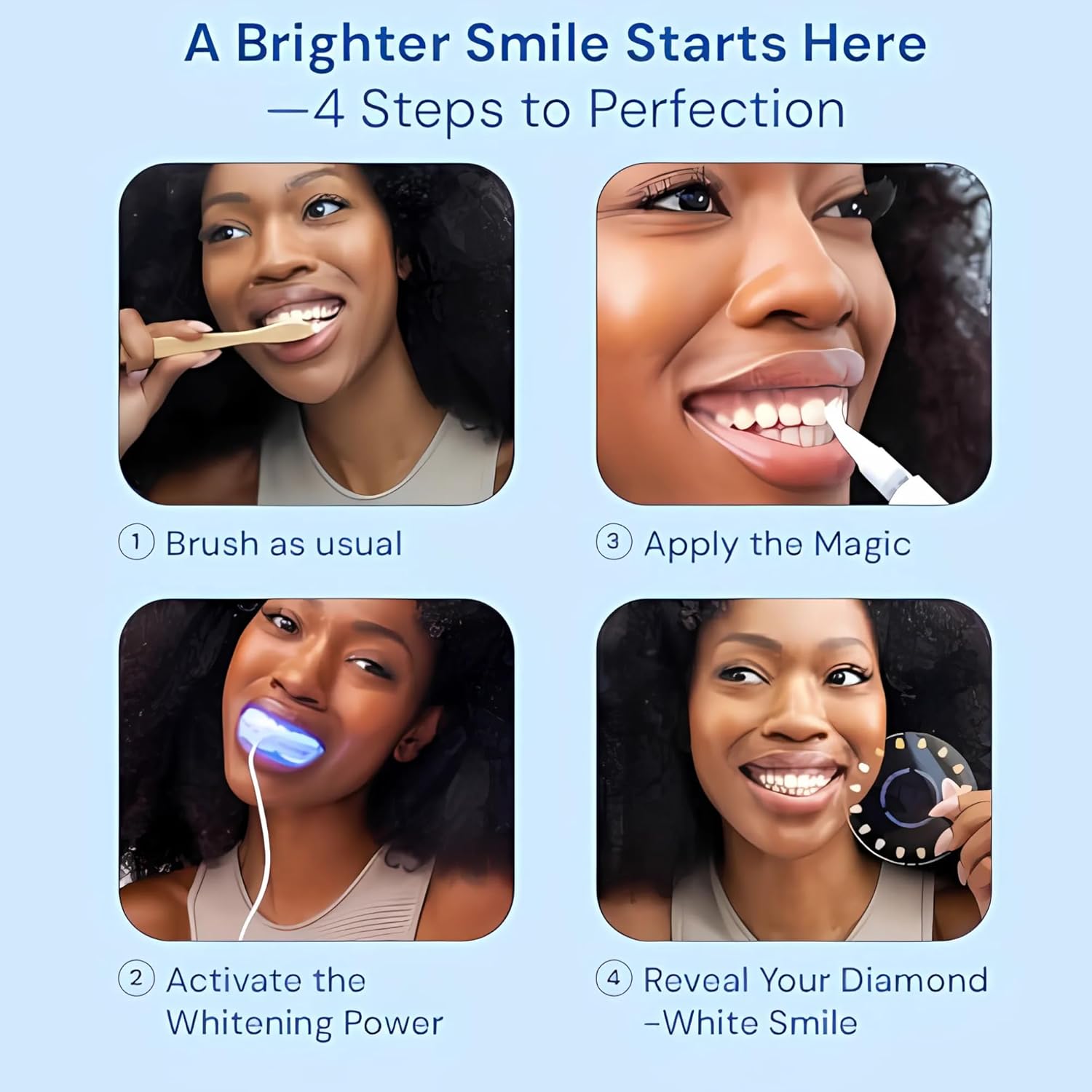 Snow Teeth Whitening Kit - Snow Teeth Whitening Serum and LED Mouthpiece Whitener, Formulated with Hydroxyapatite, Good for 2 Months - Wired Kit with 1 Wand