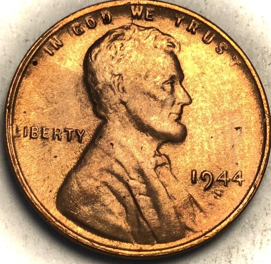 1944 S Lincoln Wheat Cent Red BU MS Penny Seller Mint State Thumbnail