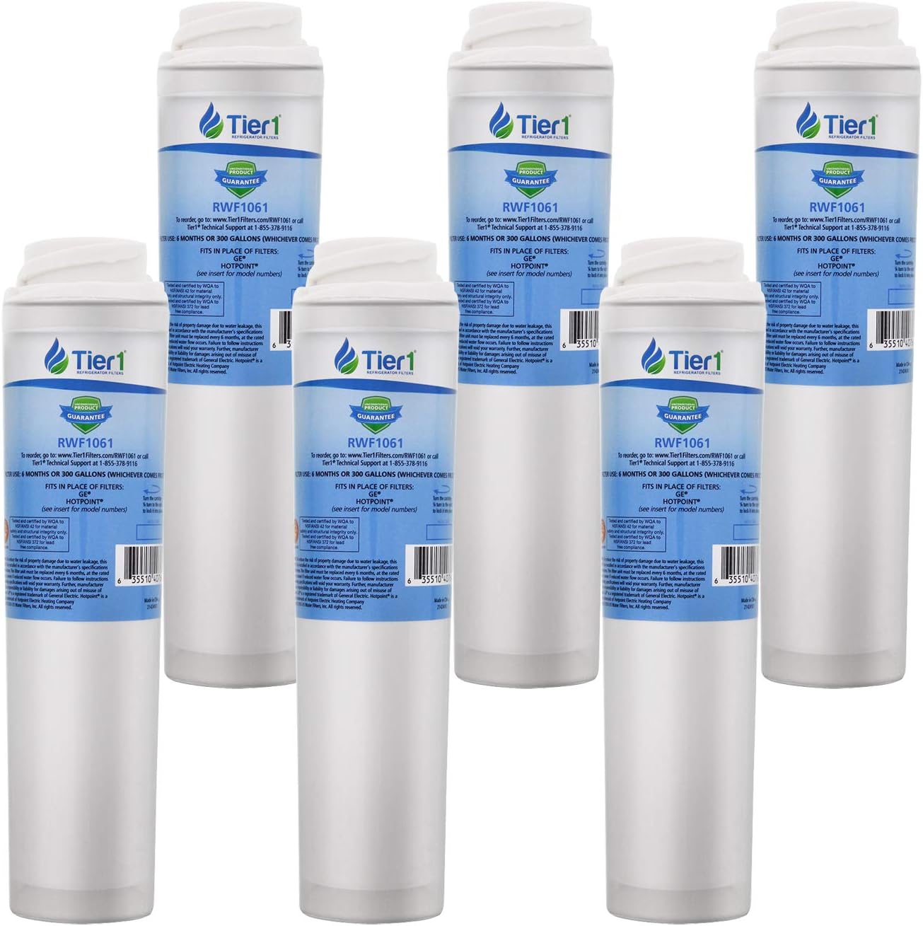 Tier1 GSWF Refrigerator Water Filter 6pk Replacement for