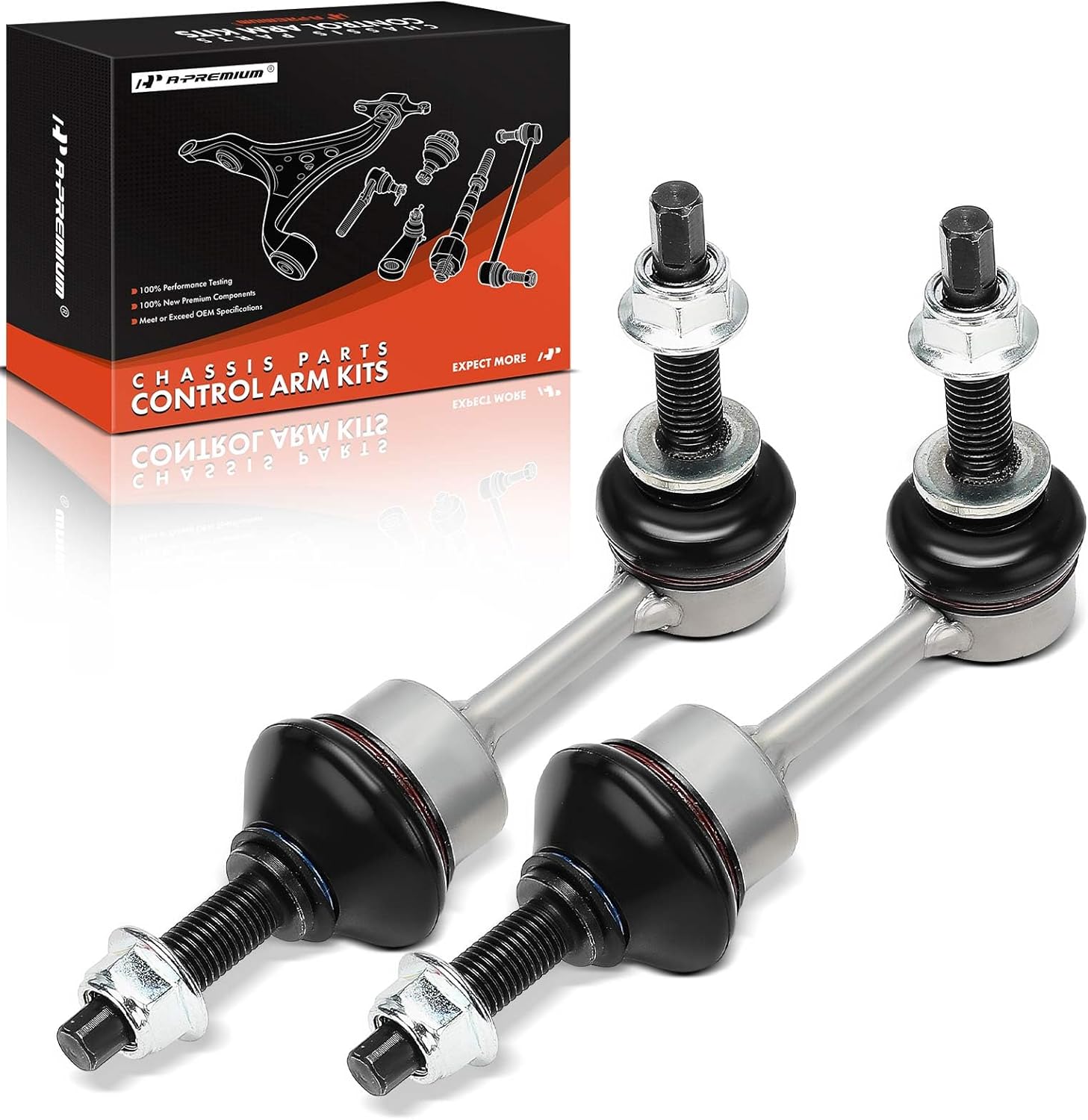 A-Premium 2 x Front Sway Bar Links Stabilizer Bar Links, Compatible with Chevrolet Silverado 1500 2019-2023, Silverado 1500 LTD 2022 & GMC Sierra 1500 2019-2023, GMC Sierra 1500 Limited 2022