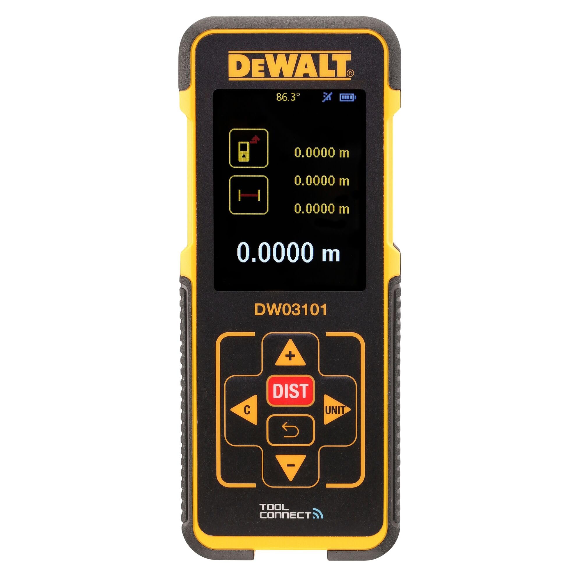 DEWALT DW03101-XJ - Medidor láser de distancias con alcance de 100 m