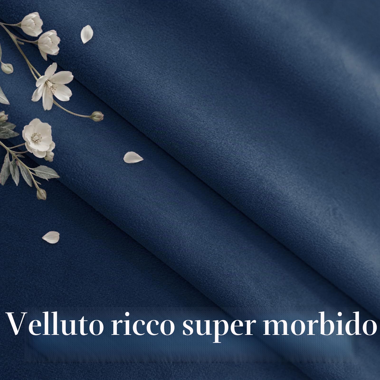 Ystyle Tende Per Interni In Velluto 2 Pezzi, 140x225 CM, Blu Scuro | Termiche Isolanti Anticaldo Tende Oscuranti per Interni per Camera da Letto e Soggiorno Moderno, Curtains con Anelli