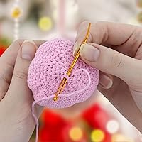 Vista 3 de Aguja de hilo con ojo grande doblada en caja para tapiz, lana de coser, tejer, zurtir