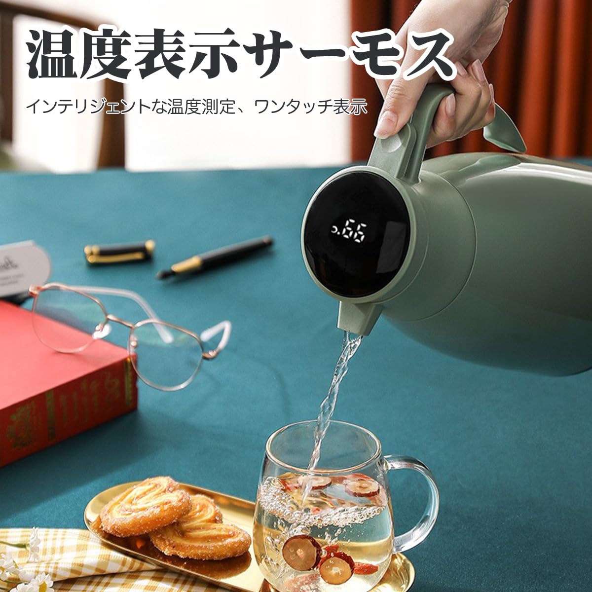 ステンレスポット サーモス 急須 2l ポット 卓上ポット 2L 真空二重