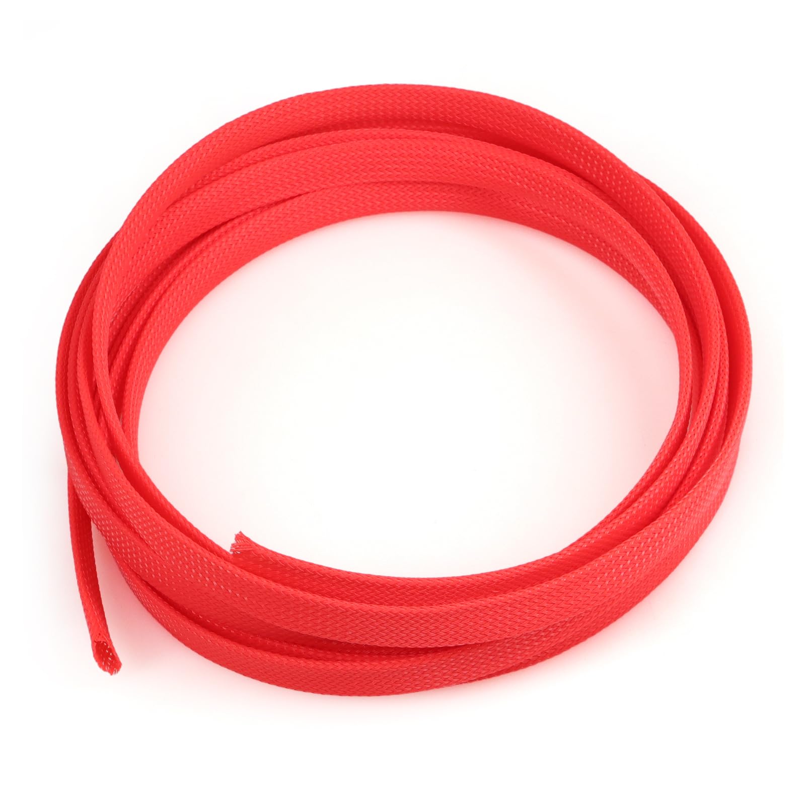 Braided Cable Management Sleeve, 16.4ft Flexible Wear-Resistant Cable Sleeve, Expandable Wire Management for Home, Office, Industry & Automobile (Light red, 5/8")