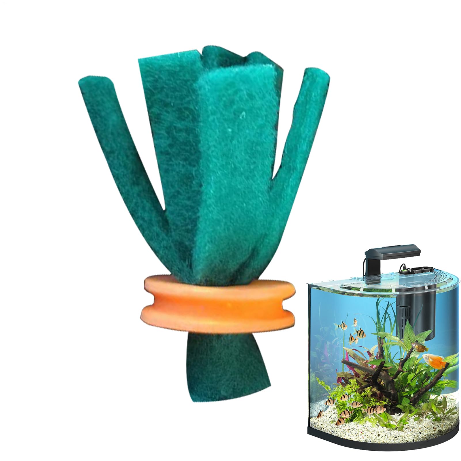 Floating Fish Breeding Mop - Green Medaka Egg Collector | Wear-Resistant Fish Breeding Spawning Mop | Safe Baby Decorative Aquarium Accessories Supplies for Rainbowfish