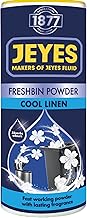 Jeyes Freshbin Powder (550g) – Fast-Acting Odour Neutraliser with Cool Linen Scent – Absorbs Moisture & Fluid Leaks – Long-Lasting Indoor and Outdoor Bin Freshener and Bin Odour Eliminator