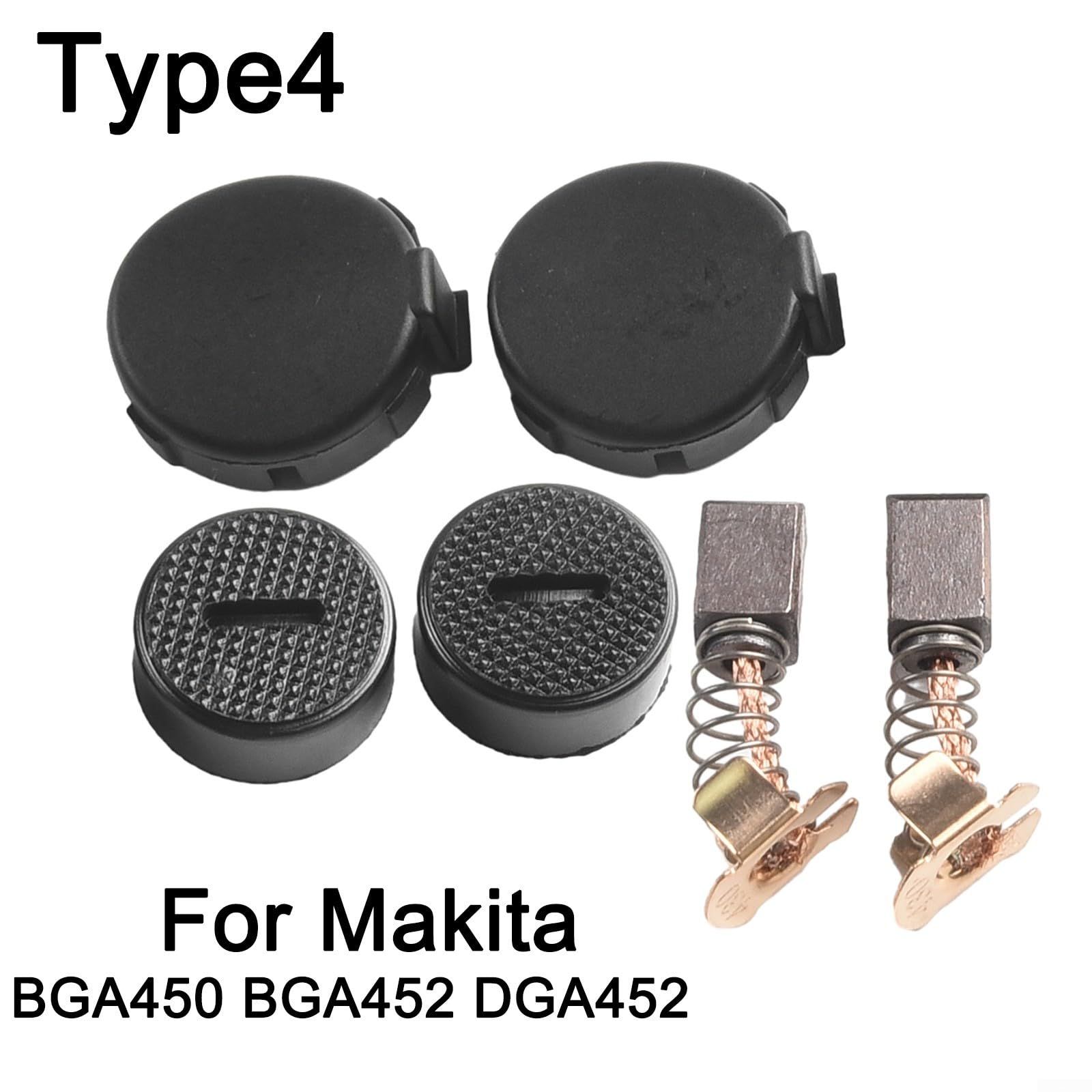 Zilimontt Set di spazzole in carbone con tappo di supporto e coperchi per smerigliatrice angolare e trapano CB430 BHP460 BHR200 BGA452 LXDG01 LXDG01Z compatibile con Makita 14,4 V 18 V LXT Cordless