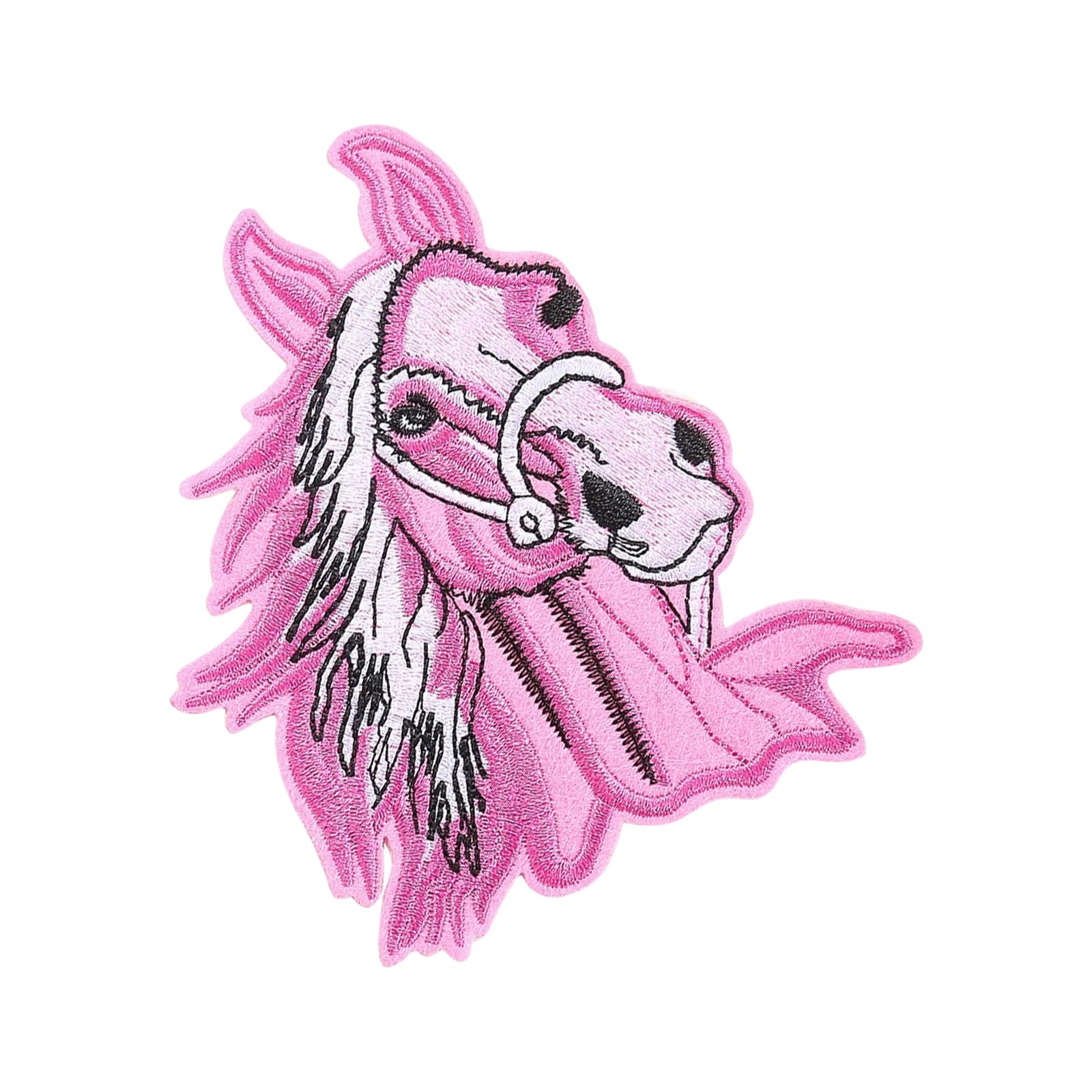 Lerpwige Animal Sew On/Iron on Patches Horse Head Embroidered Ponies Sewing Applique for Bag Decoration Sewing Embroidered Horse Head Iron On/sew on