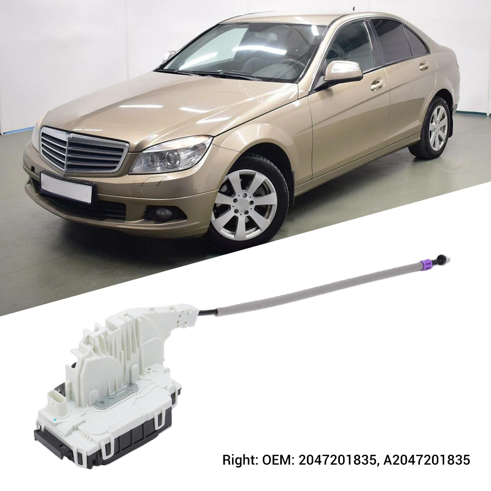 Sostituzione Serratura Porta Anteriore per Berlina Classe C W204 2007-2014 Classe E W212 GLK X204 Motore Attuatore con Chiusura in Metallo (Destra: 2047201835 A2047201835)
