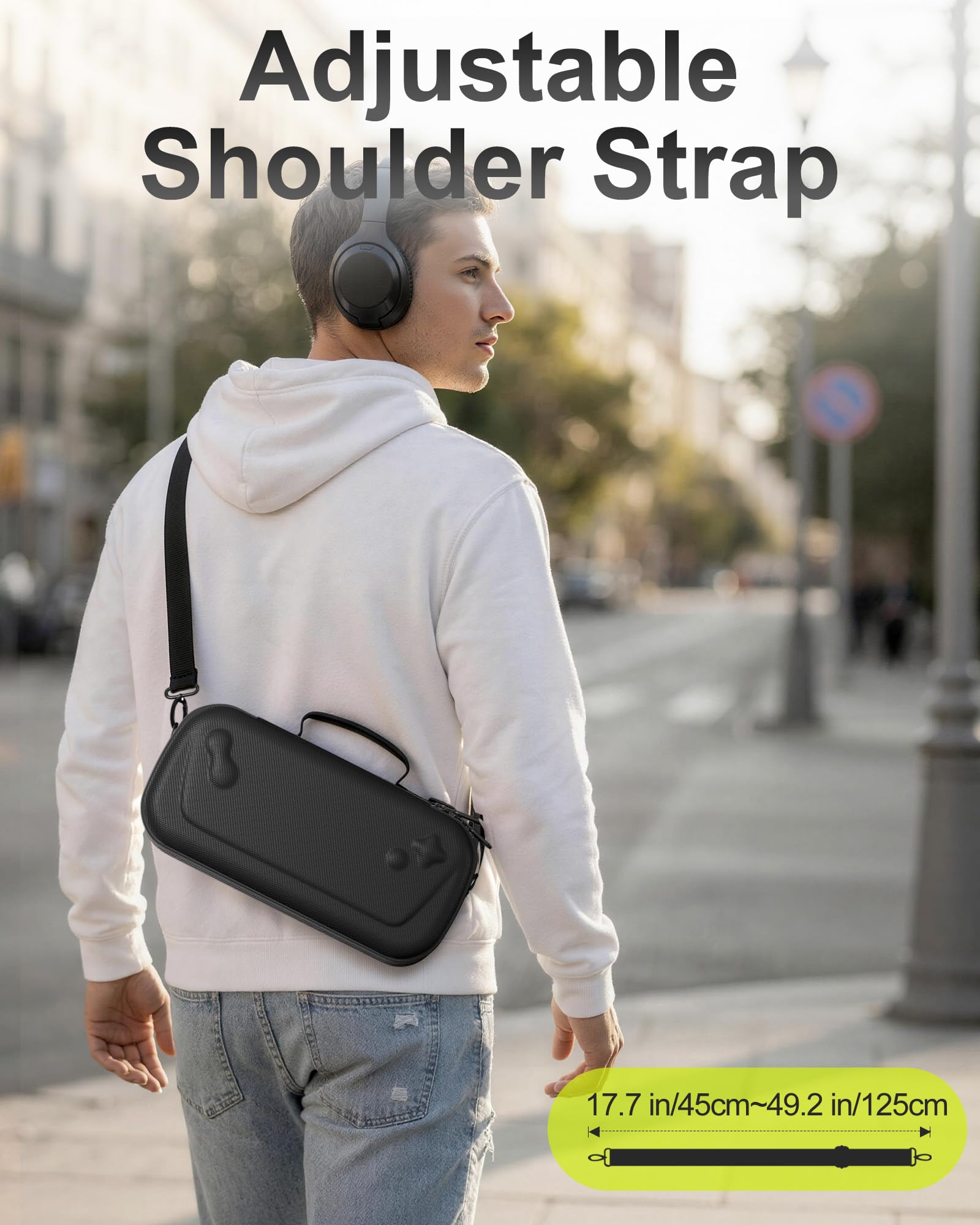 ProCase Borsa Grande per ASUS ROG Xbox Ally / ROG Xbox Ally X 2025, Custodia Protettiva Rigida Antiscivolante, Borsa da Viaggio per Adattatore Consola e Accessori - Nero