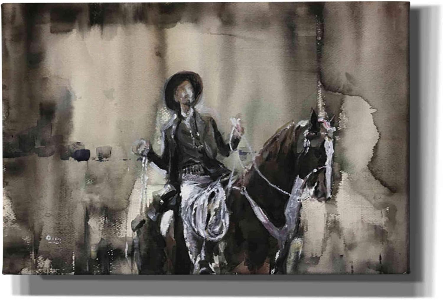 Epic Graffiti 'Wrangle' by Oscar Alvarez Pardo, Canvas Wall Art, 18"x12"