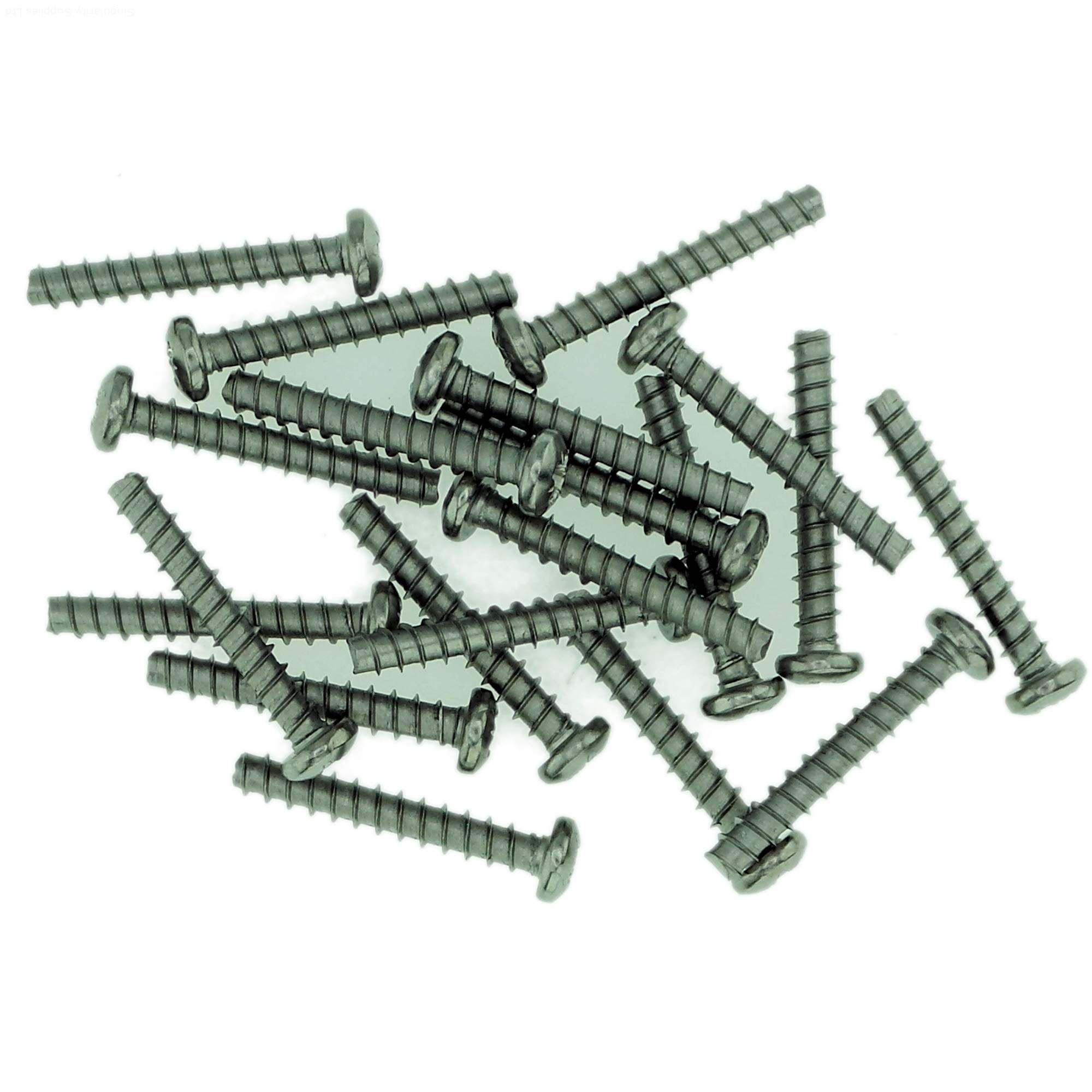 D3.5 (3.5mm x 12mm) Pozi Pan Screws for Plastic (Trilobular) - Stainless Steel (A2) (Pack of 20)