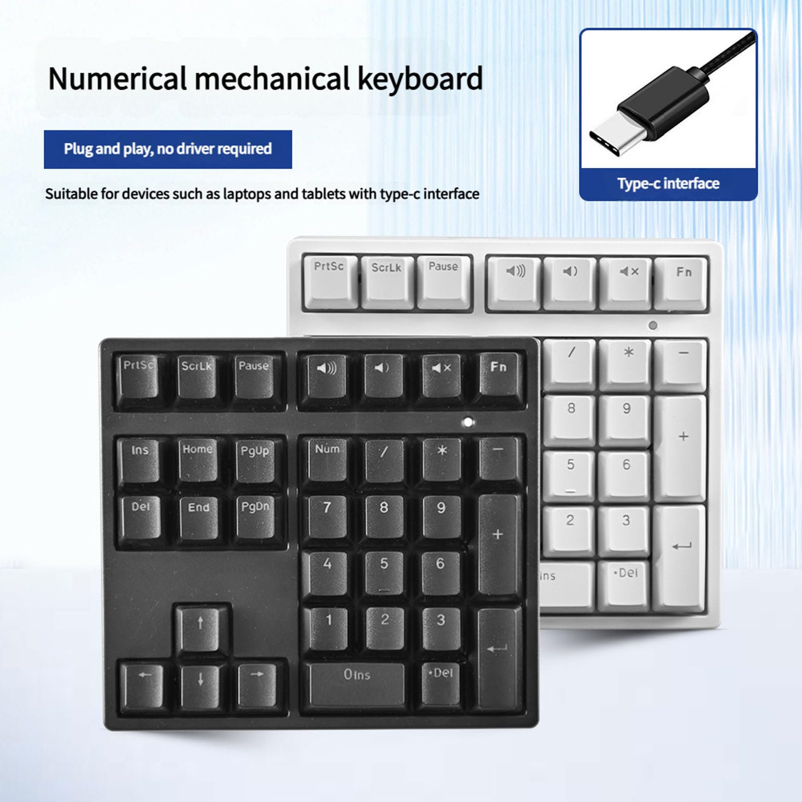 Tastiera numerica a 34 tasti ergonomica leggera piccola tastiera digitale USB tastiera numerica per laptop domestico accessorio per laptop