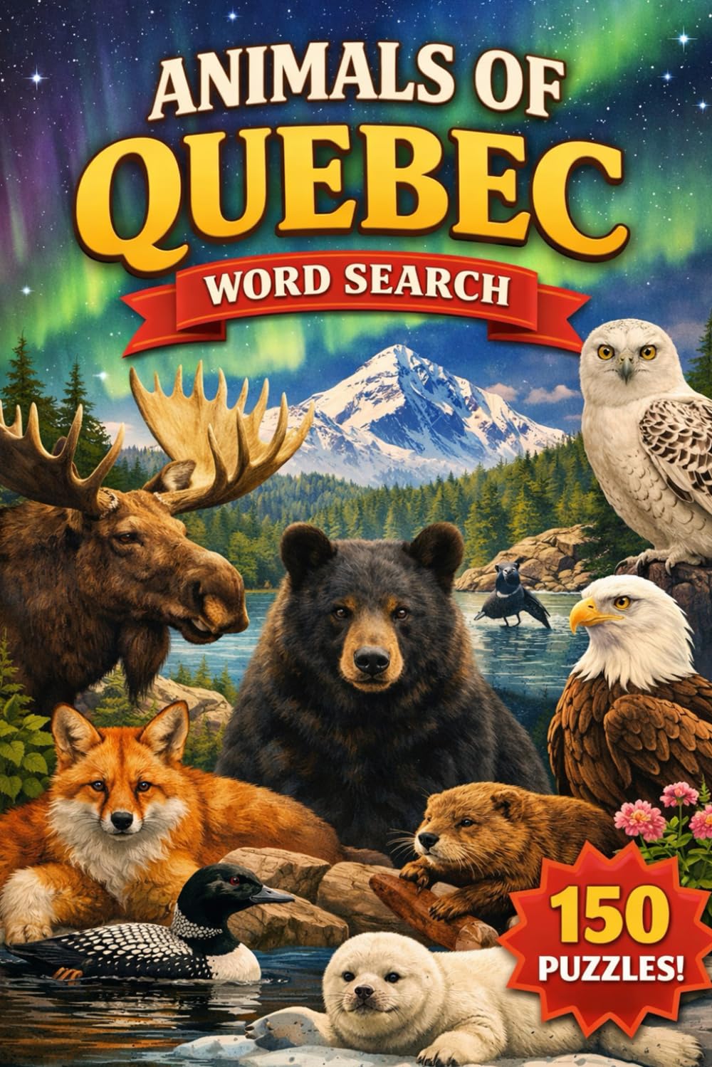 Animals of Quebec Word Search: 150 Wildlife-Themed Puzzles (Canadian Wildlife Word Search Series)