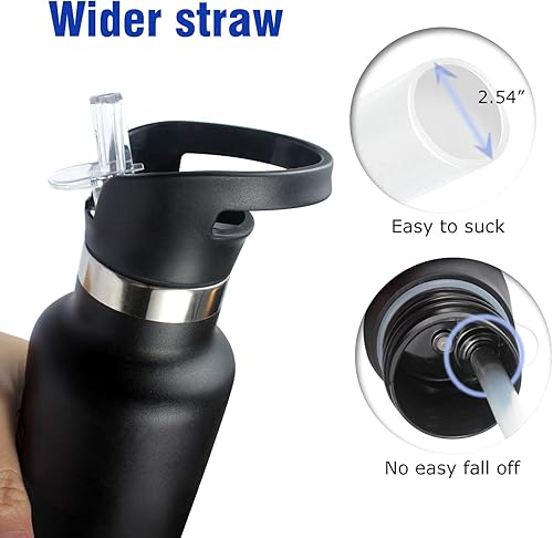 Miniatura 3 de Morla - Tapa con popote de tamaño estándar para botella Hydro Flask de tamaño estándar y para botella estrecha Simple Modern