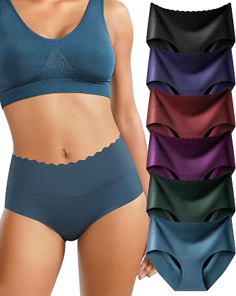 Womens Underwear Seamless High Waisted Full Coverage Brief Multi Pack
