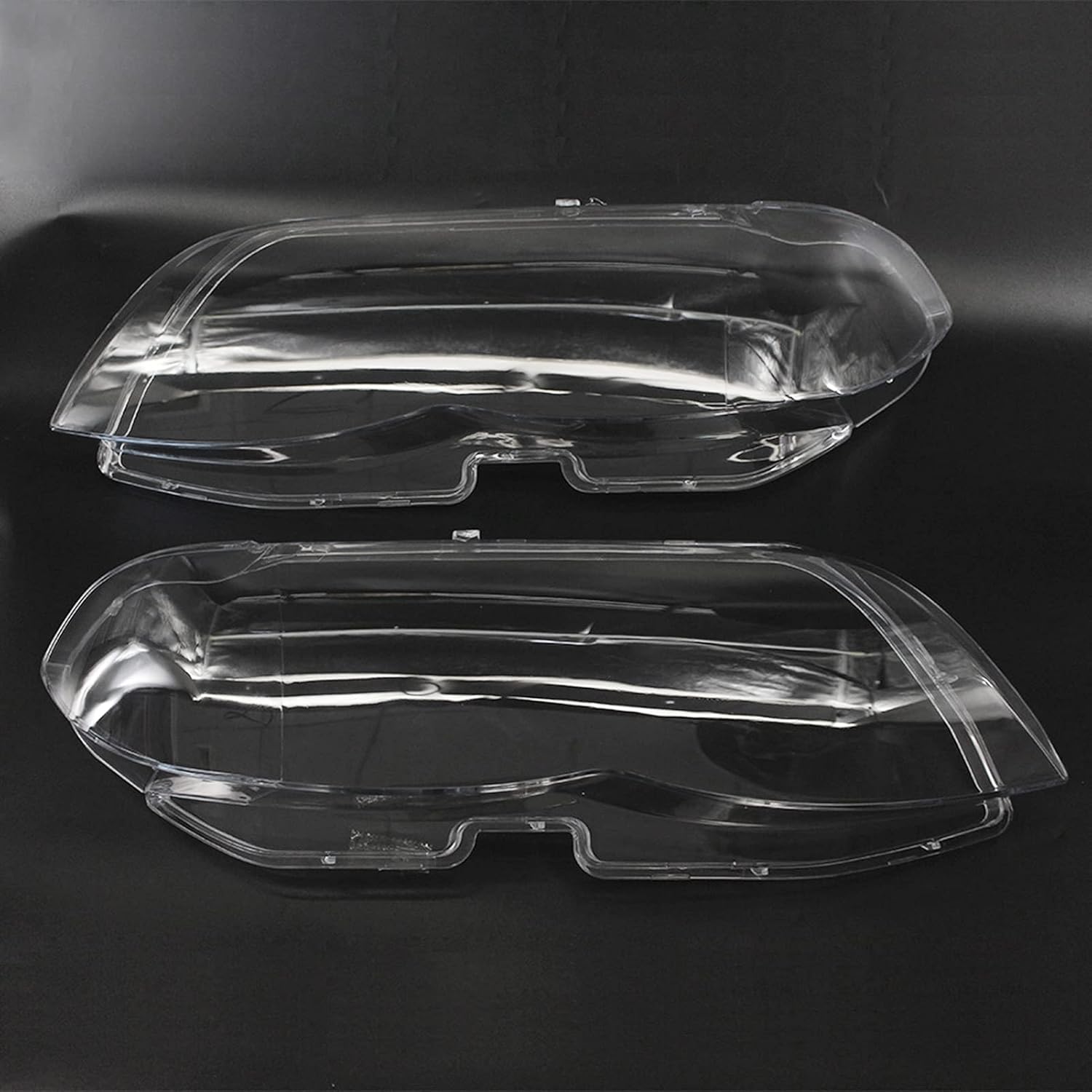 NTBL Headlight Glass Headlight Lens Plastic Cover Replacement for BMW X5 E53 Right+Left 2004-2006