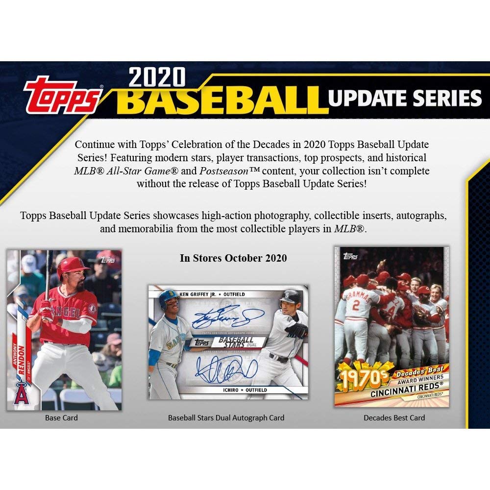 Amazon.com: 2020 Topps Traded and Update Series Baseball Unopened Blaster  Box of Packs with 99 Cards including One EXCLUSIVE Coin Card and Possible  Rookies Autographs and Jersey Cards : Everything Else