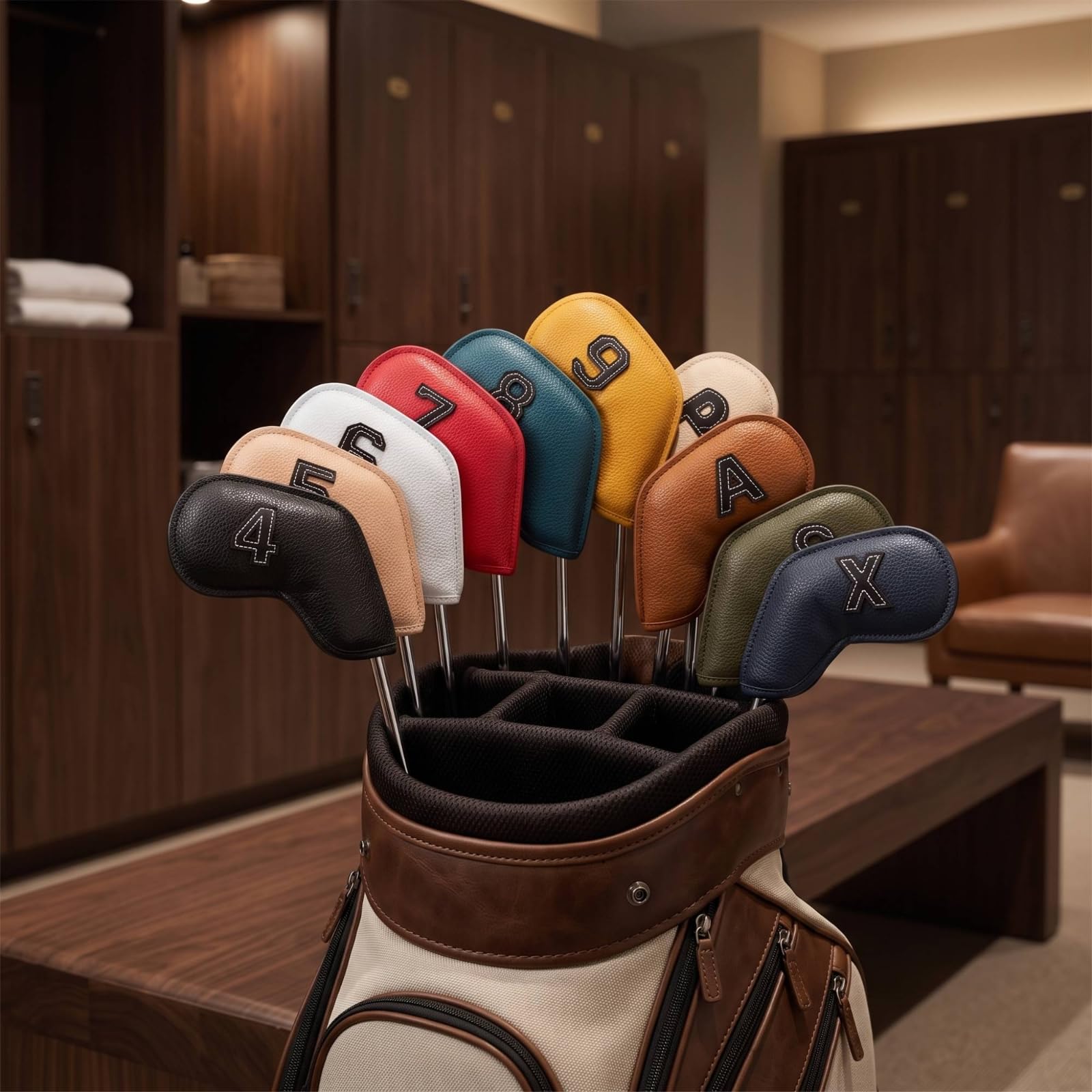 10 Stück haube | Weiche genarbte Oberfläche, Golfschlägerkopfhülle, strapazierfähig, Schlägerkopfhülle, für Golfplatz