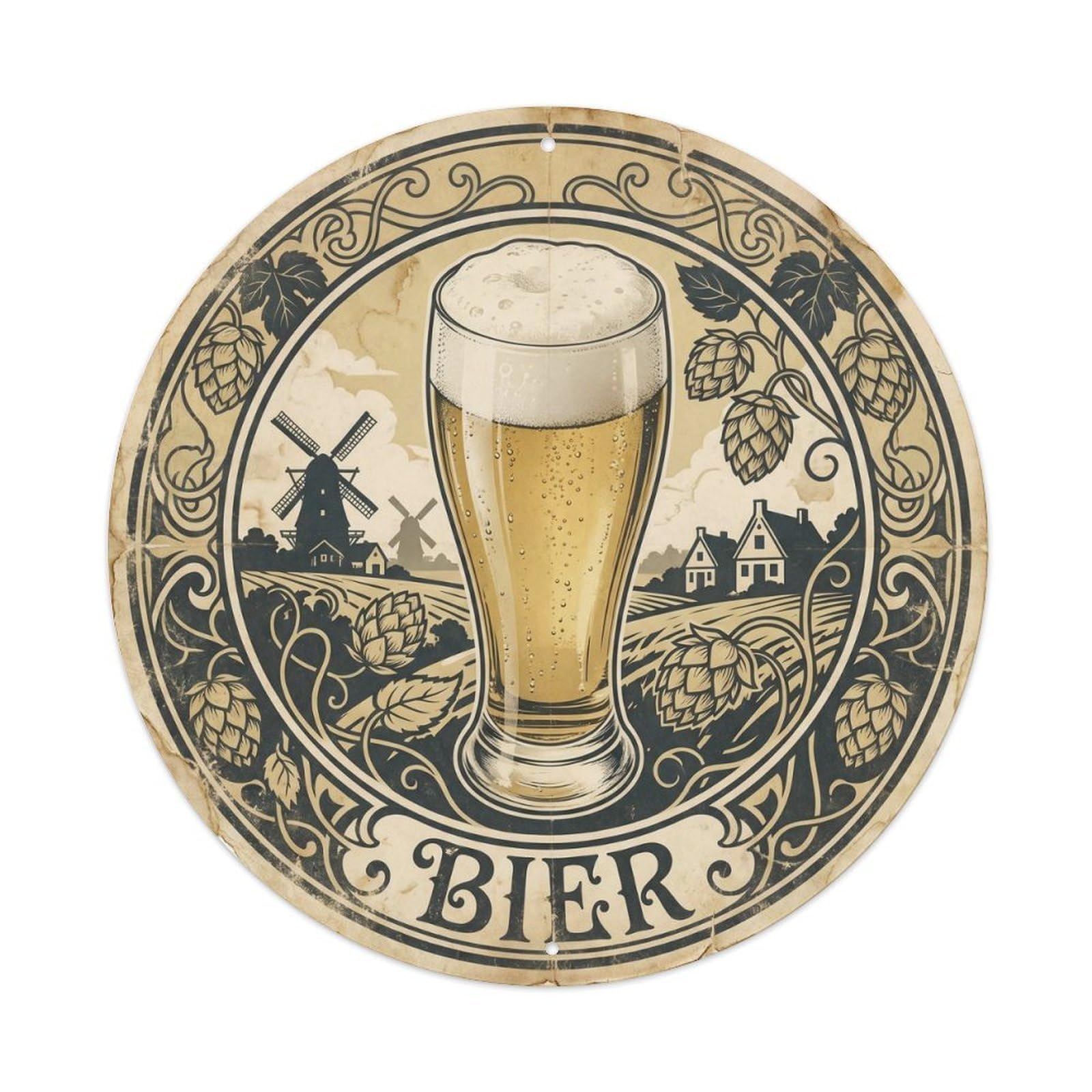Nostalgic Dutch Travel Beer Brew House Drink Culture Metal Tin Sign