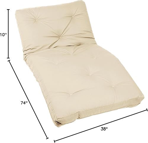 Miniatura 92 de Poly Solid - Colchón de futón completo, 8 pulgadas, color azul polvoriento Negro -,Azul,rosado (Blush Pink),Borgoña,Burnt orange,2-Burnt