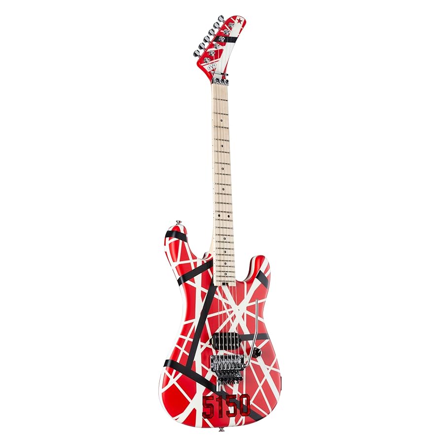 Amazon.com: EVH Striped Series 5150 - Red, Black and White