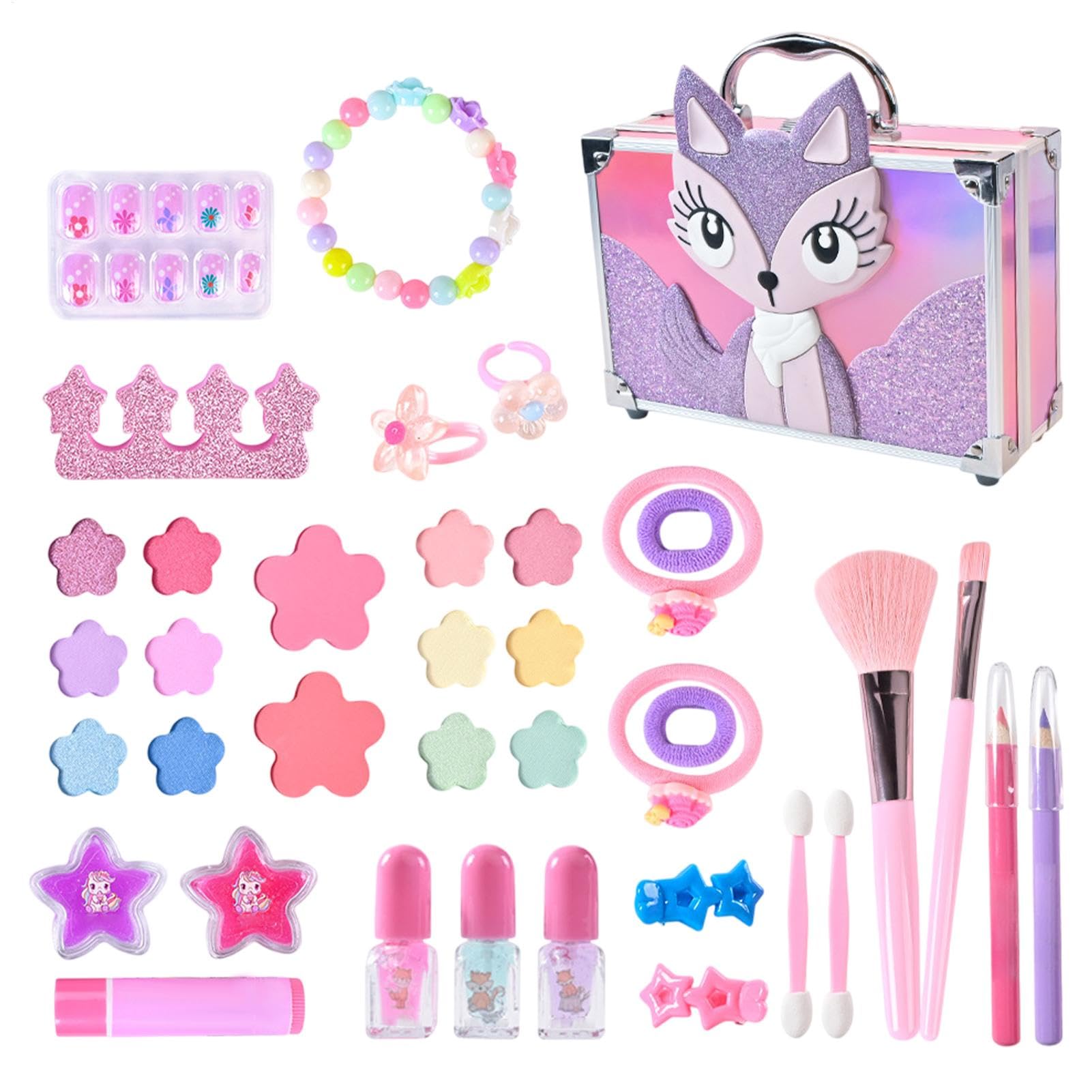 Kit per il trucco per bambini, kit per il trucco per ragazze Set di trucco | Princess Cosmetic Playset for Girls, Educational Facial Make Up Toys