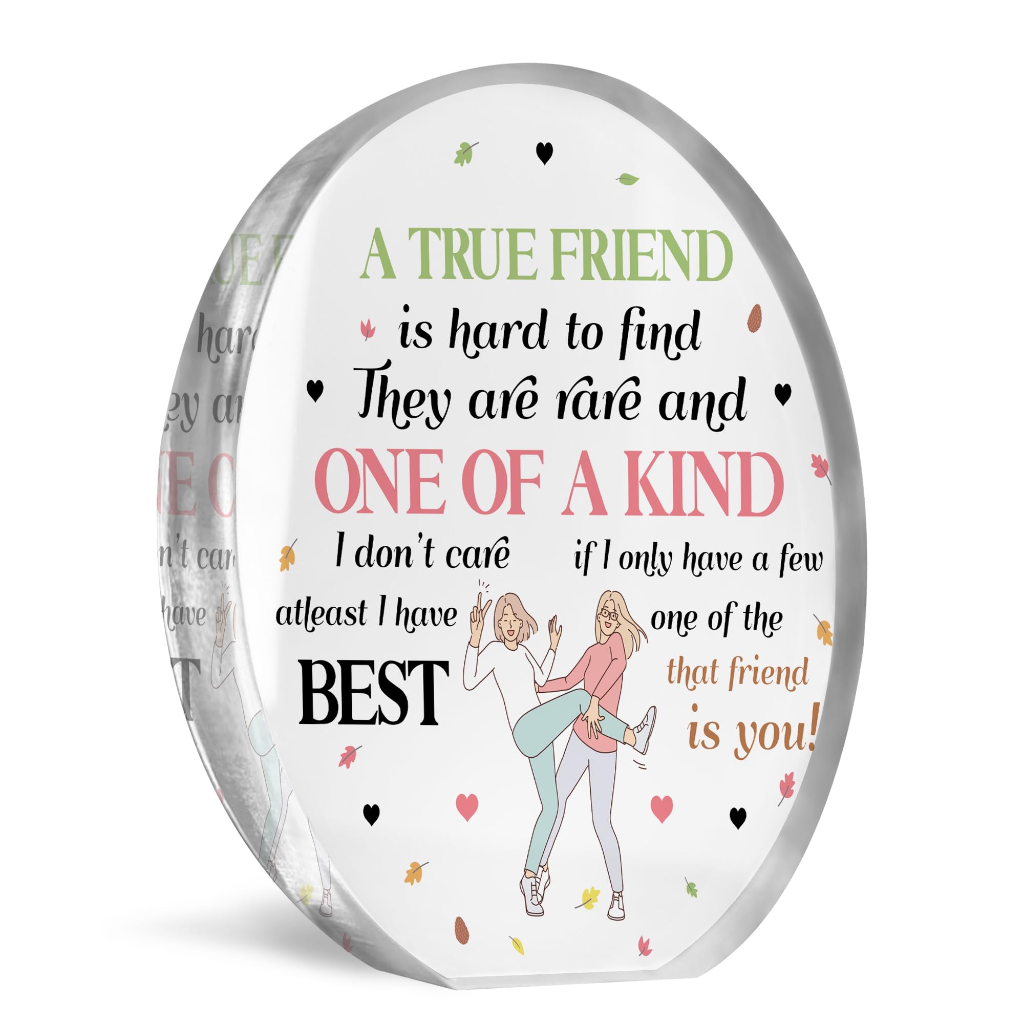 Red Ocean Gift For Best Friend TRUE FRIEND PLAQUE Acrylic Plaque Best Friend Birthday Gift For Him Her Friendship Gift For Christmas Best Friend Sign Gift For Women Men Keepsake