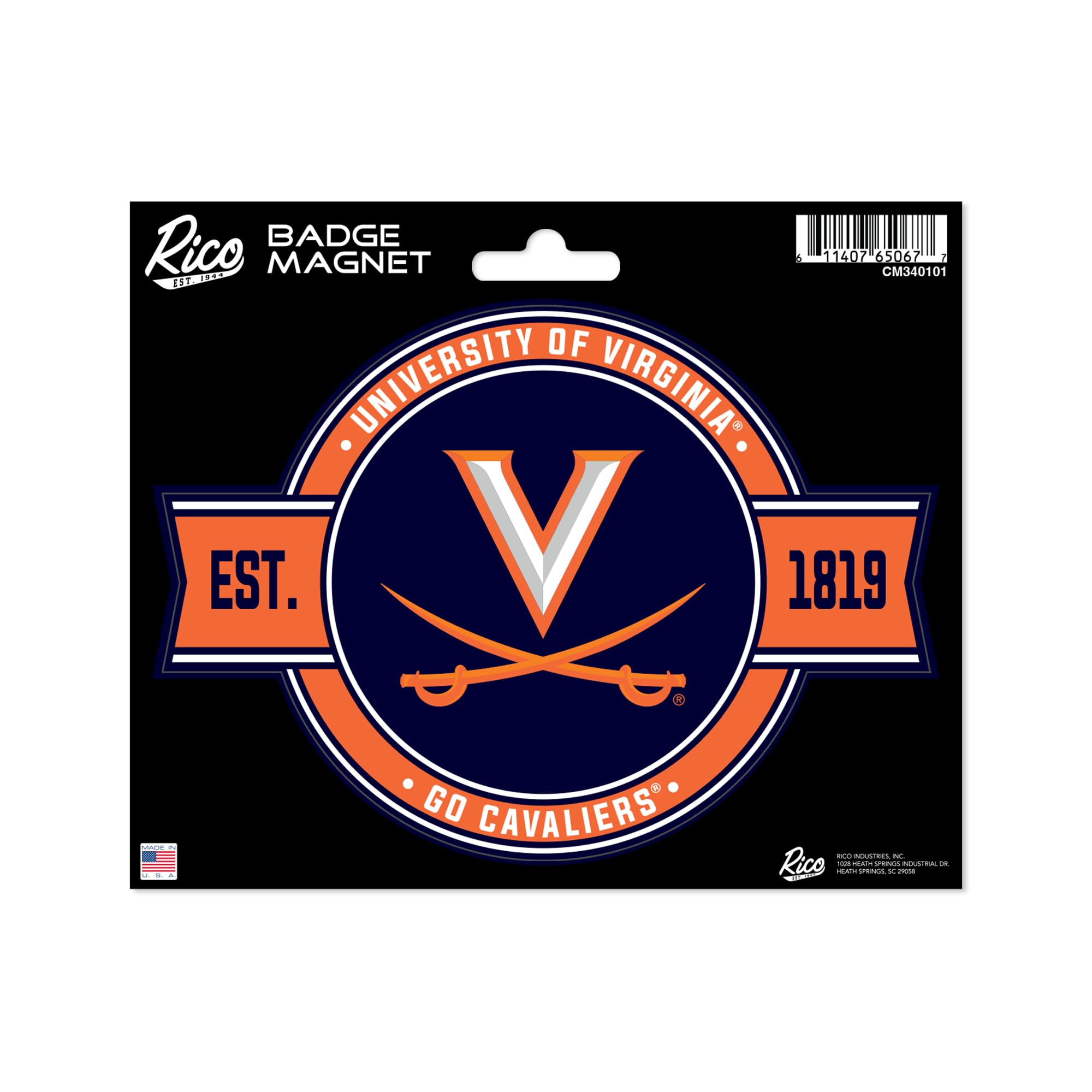 Rico Industries NCAA Standard Badge Magnet - for Car, Fridge