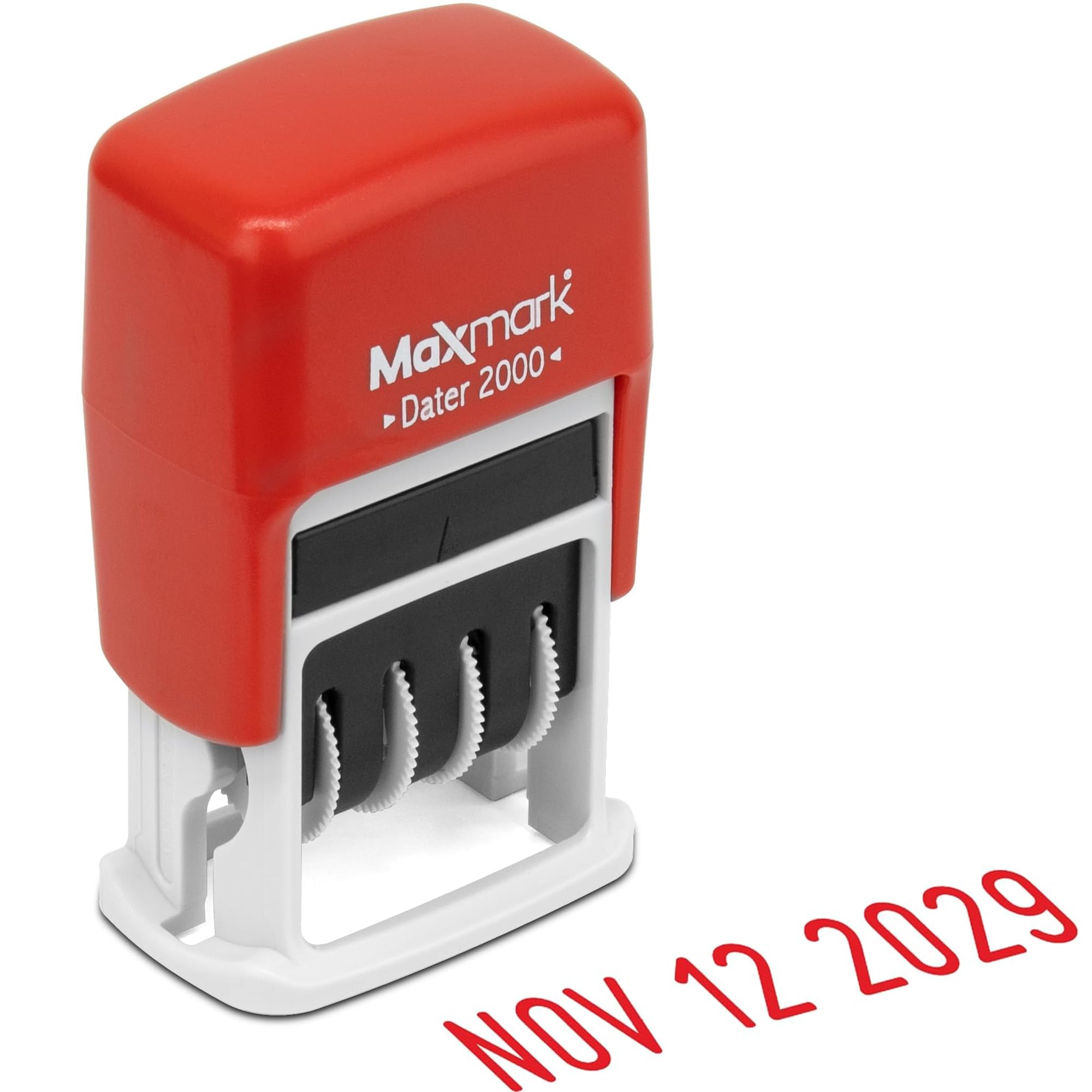 MaxMark データー2000 セルフインク式日付スタンプ ブラックインク付き