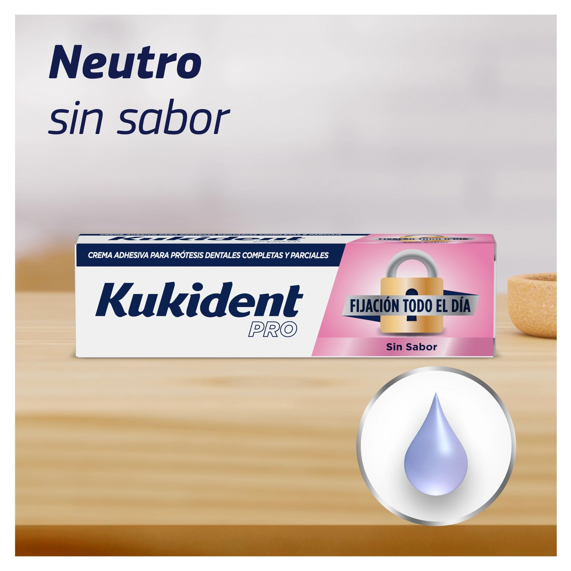 Kukident Pro Complete Crema Adhesiva para prótesis dentales, Neutro, Pack de 3
