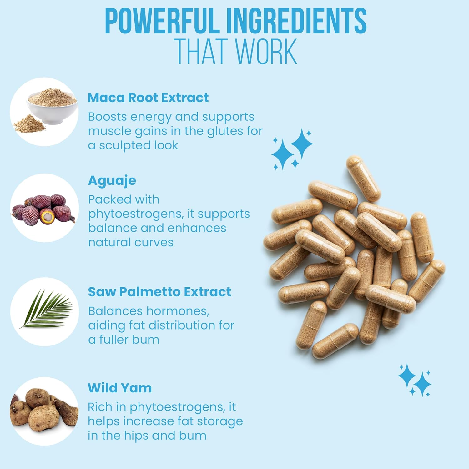 InstaBum Bum Enhancement Pills – Lift, Shape, and Fill Glutes – Fast Growth for Bigger Butt and HIPS – No Gummies. Visible Results in 1-2 Weeks - Image 3